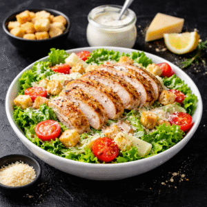 Caesar Salad with Baked Chicken