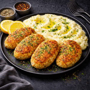 Chicken Cutlet with Mashed Potatoes