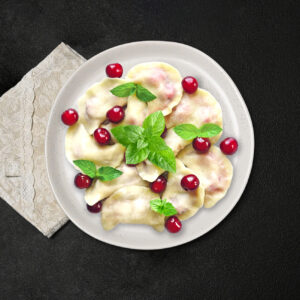 Cherry varenyky (Pierogi)