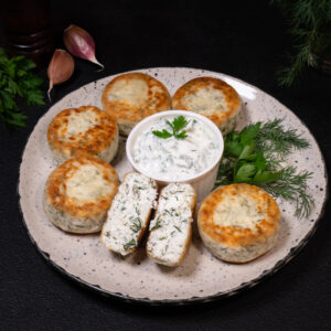 Savory Syrnyky With Herbs And Garlick