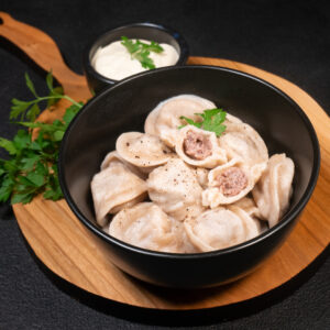 Pork pelmeni (dumplings)