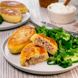 Potato zrazy with meat