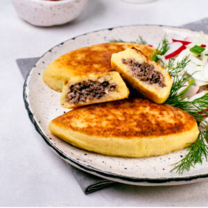 Potato zrazy with red offals