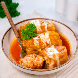 Cabbage rolls and pepper