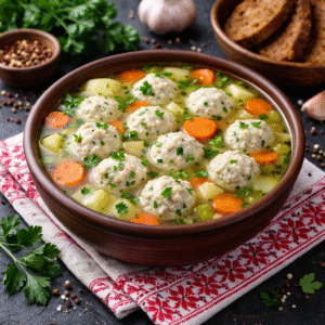 Chicken Meatball Soup 32 oz.